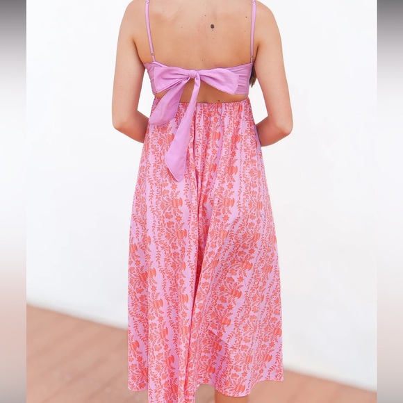 Red Dress Boutique Pink and Orange Maxi Dress - Picture 3 of 7